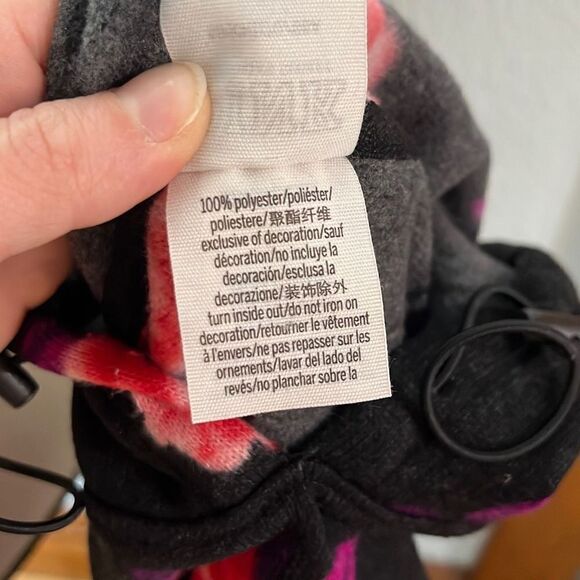 Pink by Victoria's Secret Black Floral Jacket Hoodie Women's Sweater Size Small - Picture 11 of 11